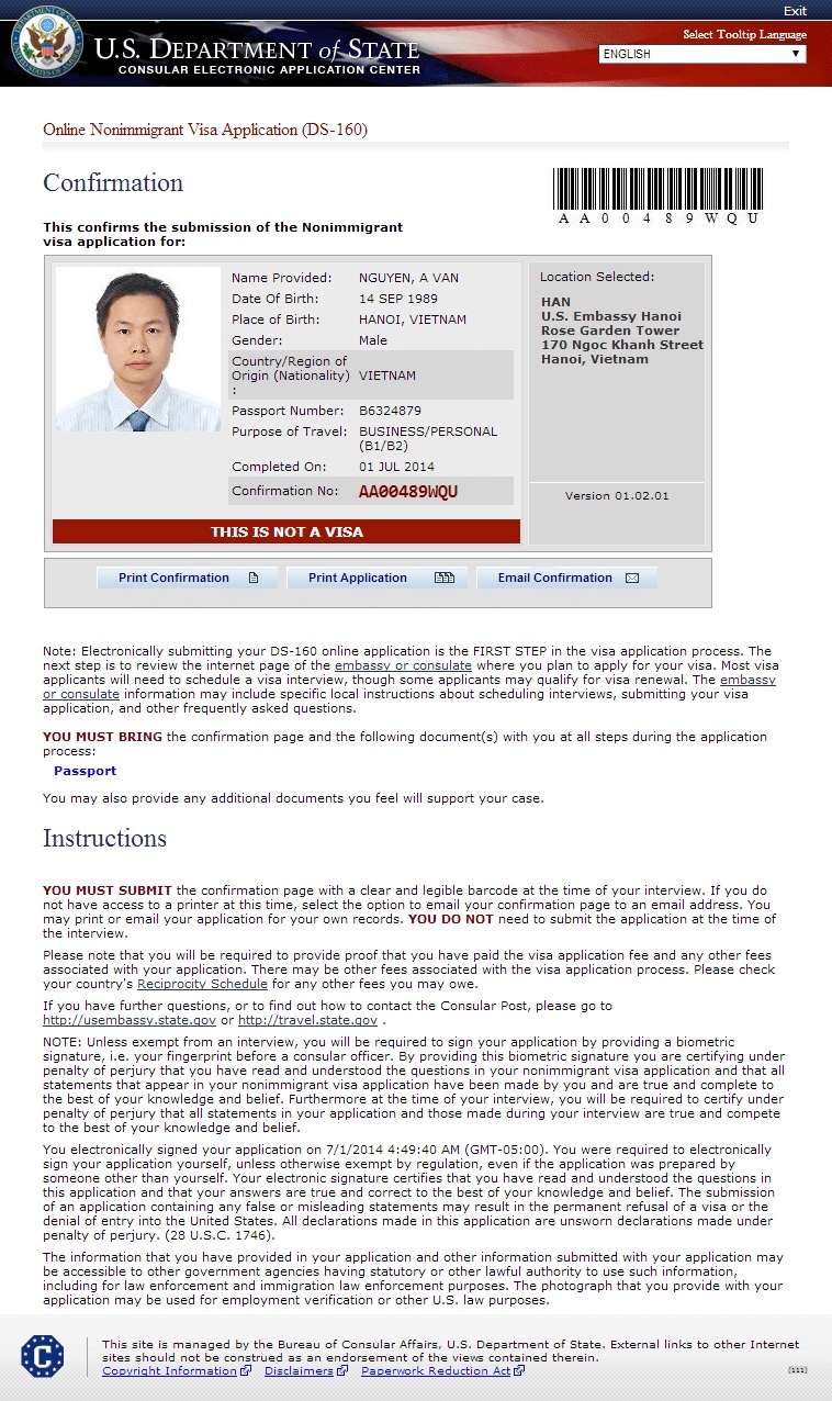 Mẫu đơn DS-160 là gì? Cách điền mẫu đơn xin visa Mỹ online